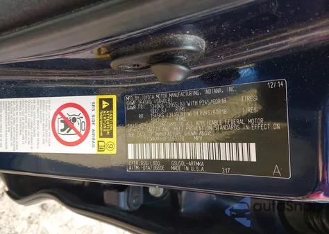 2015 Toyota Highlander Xle V6 from USA, damaged, VIN 5TDKKRFHXFS063228